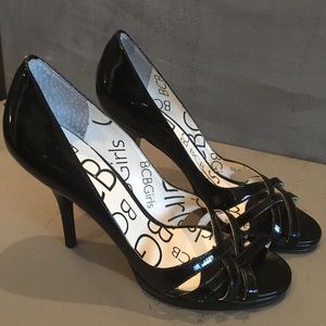 BCBGirls Black Patent Leather Heels~Size 6B~